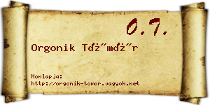 Orgonik Tömör névjegykártya